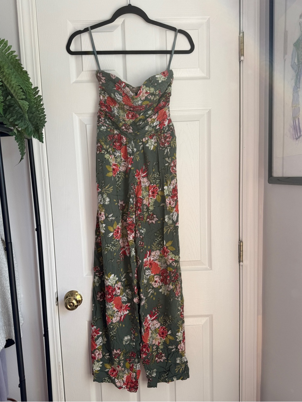Band of Gypsies BOG Collective Women’s Strapless Floral Jumpsuit- Size Small